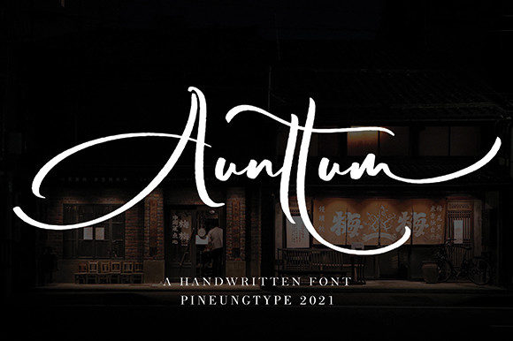Aunttum: A Contemporary Script Font for Digital Branding