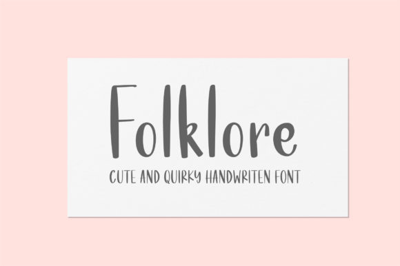 Folklore: A Handwritten Font for Thoughtful Editorial Design