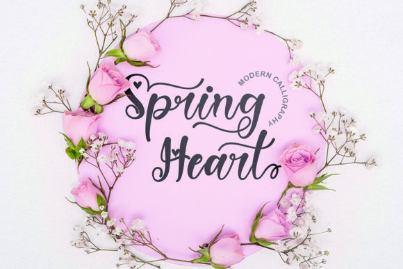 Spring Heart Font for Handmade Creations