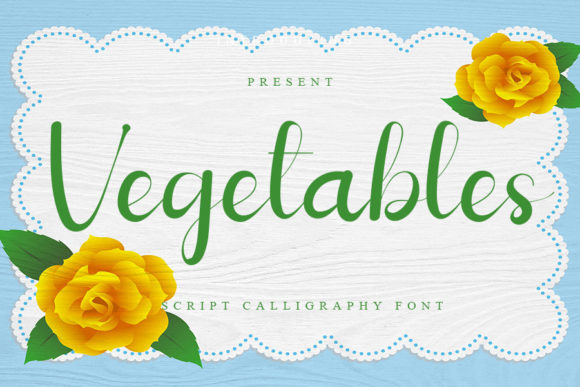 Vegetables Font: A Refined Script for Editorial Design